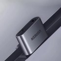 UGreen Adapter Ugreen CM193 USB-C do mini jack 3.5 mm + USB-C Ładowanie Szary
