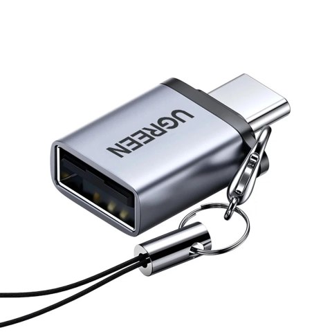 UGreen Adapter Ugreen US270 USB-C do USB-A 3.0 OTG ze smyczą 5Gb/s Szary UGreen Adapter Ugreen US270 USB-C do USB-A 3.0 OTG ze smyczą 5Gb/s Szary