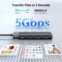 UGreen HUB Ugreen CM653 4x USB-A 3.0 5Gb/s zasilanie LED Czarny