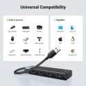 UGreen HUB Ugreen CM653 4x USB-A 3.0 5Gb/s zasilanie LED Czarny