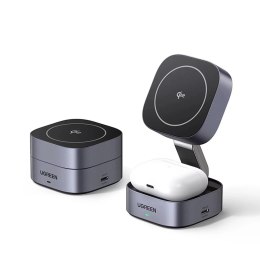 UGreen Ładowarka Ugreen W702 3w1 MagSafe Qi2 15W Składana USB-C Czarna