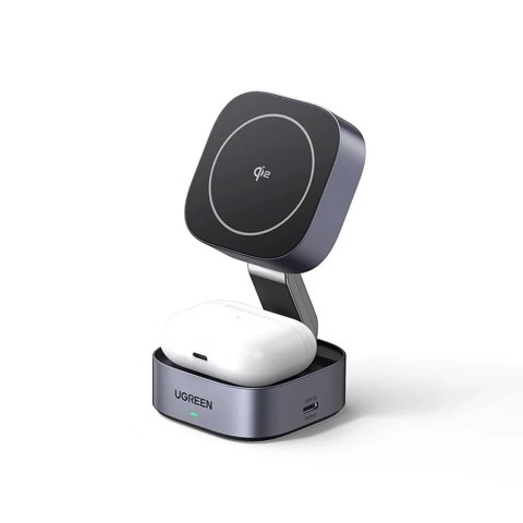 UGreen Ładowarka Ugreen W702 3w1 MagSafe Qi2 15W Składana USB-C Czarna UGreen Ładowarka Ugreen W702 3w1 MagSafe Qi2 15W Składana USB-C Czarna