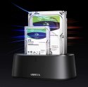 UGreen Stacja dokująca Ugreen CM198 50857 z USB 3.0 do dysków SATA 2.5" 3.5" SSD HHD zasilacz EU - czarna