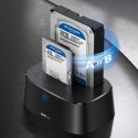 UGreen Stacja dokująca Ugreen CM198 50857 z USB 3.0 do dysków SATA 2.5" 3.5" SSD HHD zasilacz EU - czarna
