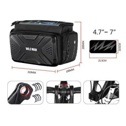 Wildman Torba na kierownicę rowerową Wildman 3L GS6 Wodoodporna do Smartfona