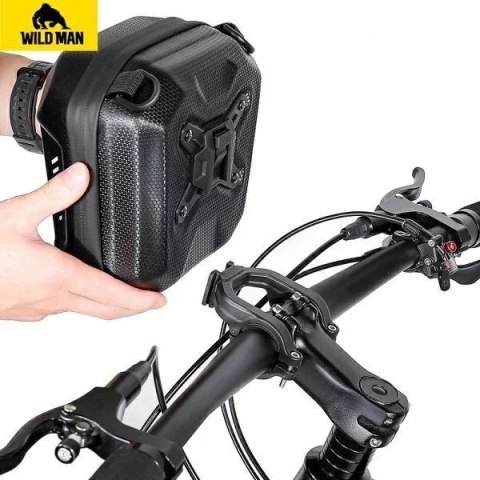 Wildman Torba rowerowa WILDMAN E18 3L Czarna Na kierownicę i ramię EVA Skóra Wildman Torba rowerowa WILDMAN E18 3L Czarna Na kierownicę i ramię EVA Skóra