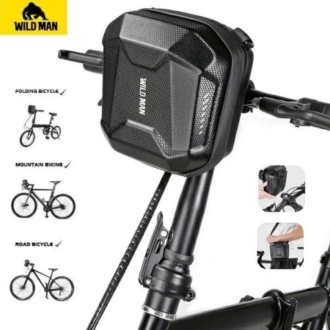 Wildman Torba rowerowa WILDMAN E18 3L Czarna Na kierownicę i ramię EVA Skóra Wildman Torba rowerowa WILDMAN E18 3L Czarna Na kierownicę i ramię EVA Skóra