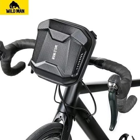 Wildman Torba rowerowa WILDMAN E18 3L Czarna Na kierownicę i ramię EVA Skóra Wildman Torba rowerowa WILDMAN E18 3L Czarna Na kierownicę i ramię EVA Skóra
