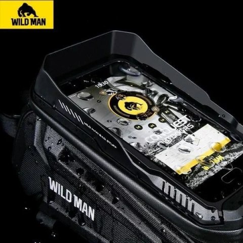 Wildman Torba rowerowa Wildman 1,2L Wodoodporna Czarna wejściem na słuchawki Wildman Torba rowerowa Wildman 1,2L Wodoodporna Czarna wejściem na słuchawki