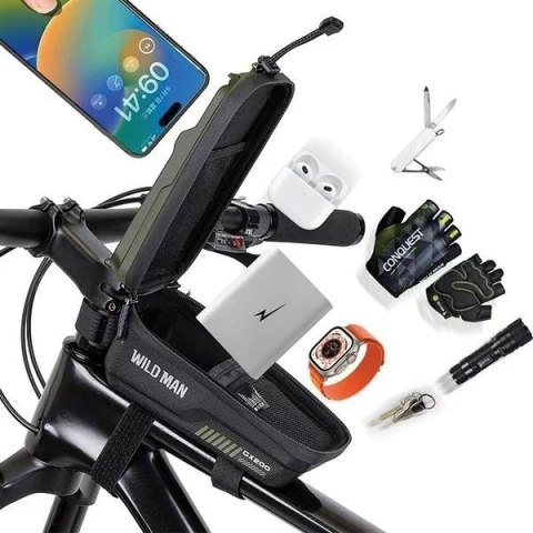 Wildman Torba rowerowa na ramę WILDMAN GX200 2L Piaskowa Uchwyt na telefon Wildman Torba rowerowa na ramę WILDMAN GX200 2L Piaskowa Uchwyt na telefon