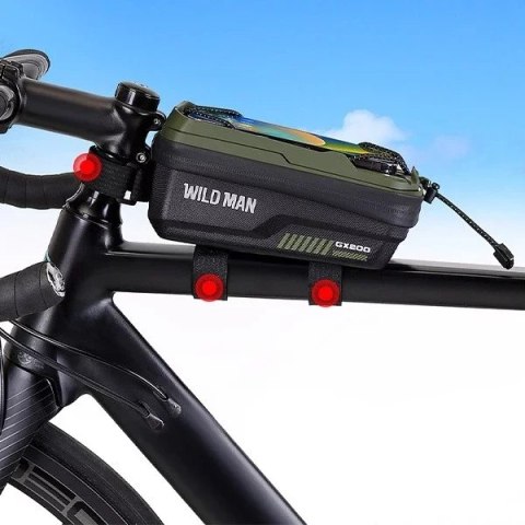 Wildman Torba rowerowa na ramę WILDMAN GX200 2L Zielona Uchwyt na telefon Wildman Torba rowerowa na ramę WILDMAN GX200 2L Zielona Uchwyt na telefon