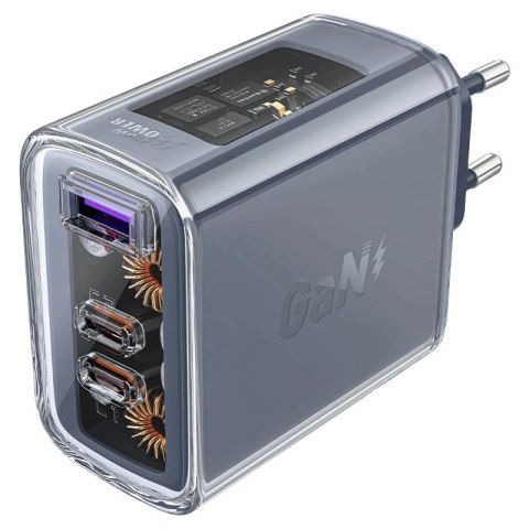 Acefast Ładowarka sieciowa Acefast A45 GaN 65W 3 porty (1xUSB, 2xUSB-C) zielona Acefast Ładowarka sieciowa Acefast A45 GaN 65W 3 porty (1xUSB, 2xUSB-C) zielona