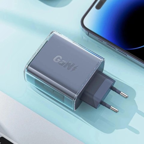Acefast Ładowarka sieciowa Acefast A45 GaN 65W 3 porty (1xUSB, 2xUSB-C) zielona Acefast Ładowarka sieciowa Acefast A45 GaN 65W 3 porty (1xUSB, 2xUSB-C) zielona
