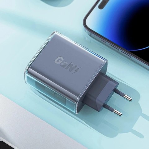 Acefast Ładowarka sieciowa Acefast A45 GaN 65W 3 porty USB (1xUSB, 2xUSB-C) fioletowa Acefast Ładowarka sieciowa Acefast A45 GaN 65W 3 porty USB (1xUSB, 2xUSB-C) fioletowa