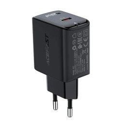 Acefast Ładowarka sieciowa Acefast GaN 30W USB-C PD QC 3.0 Czarna Black