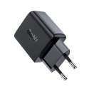Acefast Ładowarka sieciowa Acefast GaN 30W USB-C PD QC 3.0 Czarna Black
