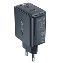 Acefast Ładowarka sieciowa czarna GaN 35W PD 2x USB C Acefast A49 - szybka i bezpieczna