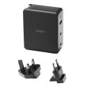 Aukey Ładowarka sieciowa Aukey 140W GaN 1xUSB-A, 2xUSB-C - Czarna