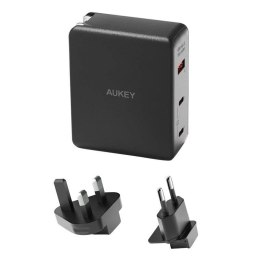 Aukey Ładowarka sieciowa Aukey 140W GaN 1xUSB-A, 2xUSB-C - Czarna