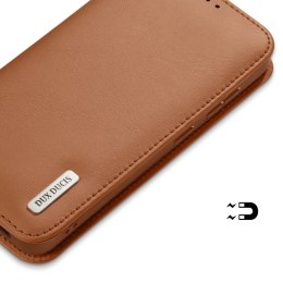 Dux Ducis Etui do Samsung Galaxy S25 Edge Dux Ducis Hivo Skórzane Brązowe