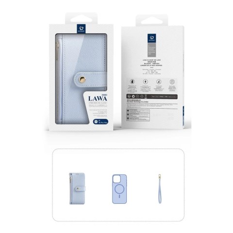 Dux Ducis Etui do iPhone 15 Pro Dux Ducis Lawa Wallet Mag Skórzane Niebieskie Dux Ducis Etui do iPhone 15 Pro Dux Ducis Lawa Wallet Mag Skórzane Niebieskie