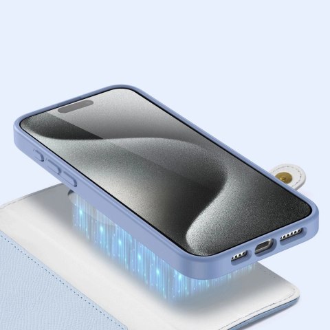 Dux Ducis Etui do iPhone 15 Pro Dux Ducis Lawa Wallet Mag Skórzane Niebieskie Dux Ducis Etui do iPhone 15 Pro Dux Ducis Lawa Wallet Mag Skórzane Niebieskie