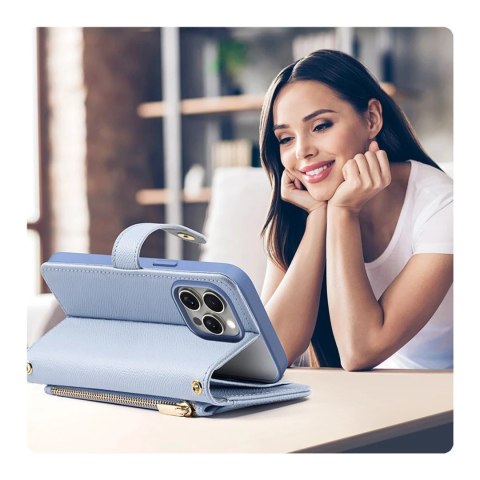Dux Ducis Etui do iPhone 15 Pro Dux Ducis Lawa Wallet Mag Skórzane Niebieskie Dux Ducis Etui do iPhone 15 Pro Dux Ducis Lawa Wallet Mag Skórzane Niebieskie