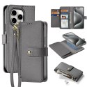 Dux Ducis Etui do iPhone 15 Pro Dux Ducis Lawa Wallet Mag Skórzane Szare