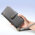 Dux Ducis Etui do iPhone 15 Pro Dux Ducis Lawa Wallet Mag Skórzane Szare