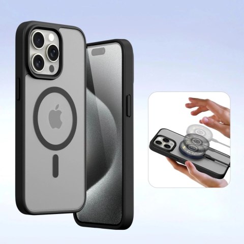 Dux Ducis Etui do iPhone 15 Pro Dux Ducis Lawa Wallet Skórzane Mag Czarny Dux Ducis Etui do iPhone 15 Pro Dux Ducis Lawa Wallet Skórzane Mag Czarny