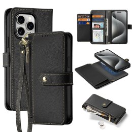 Dux Ducis Etui do iPhone 15 Pro Max Dux Ducis Lawa Wallet Mag Skórzane Czarny