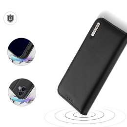 Dux Ducis Etui do iPhone 16 Dux Ducis Hivo Skórzane z RFID i Podstawką Czarne