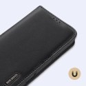 Dux Ducis Etui do iPhone 16 Dux Ducis Hivo Skórzane z RFID i Podstawką Czarne