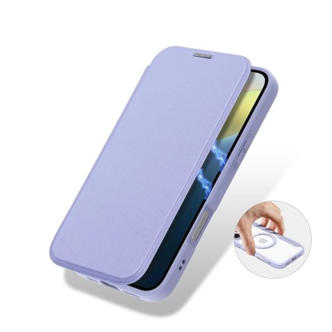 Dux Ducis Etui do iPhone 16 Dux Ducis Skin X Pro MagSafe Klapka Fioletowe Dux Ducis Etui do iPhone 16 Dux Ducis Skin X Pro MagSafe Klapka Fioletowe