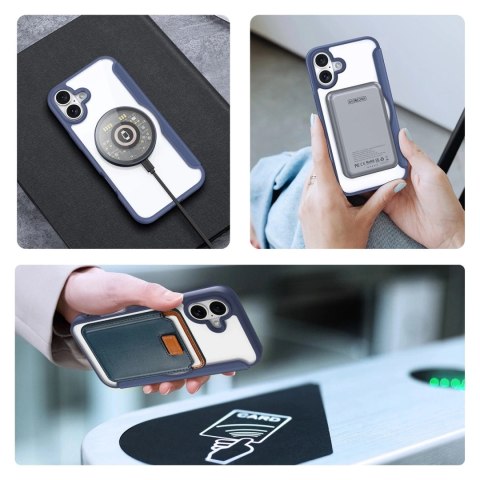 Dux Ducis Etui do iPhone 16 Dux Ducis Skin X Pro MagSafe Klapka Niebieskie Dux Ducis Etui do iPhone 16 Dux Ducis Skin X Pro MagSafe Klapka Niebieskie