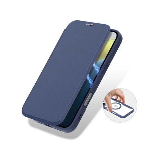 Dux Ducis Etui do iPhone 16 Dux Ducis Skin X Pro MagSafe Klapka Niebieskie Dux Ducis Etui do iPhone 16 Dux Ducis Skin X Pro MagSafe Klapka Niebieskie