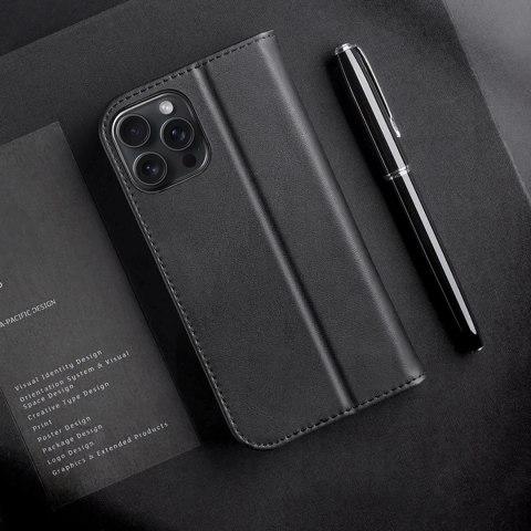 Dux Ducis Etui do iPhone 16 Pro Dux Ducis Hivo Skórzane z RFID Czarne Dux Ducis Etui do iPhone 16 Pro Dux Ducis Hivo Skórzane z RFID Czarne