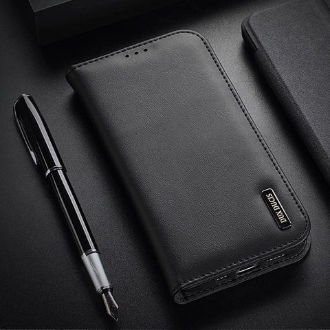 Dux Ducis Etui do iPhone 16 Pro Dux Ducis Hivo Skórzane z RFID Czarne Dux Ducis Etui do iPhone 16 Pro Dux Ducis Hivo Skórzane z RFID Czarne