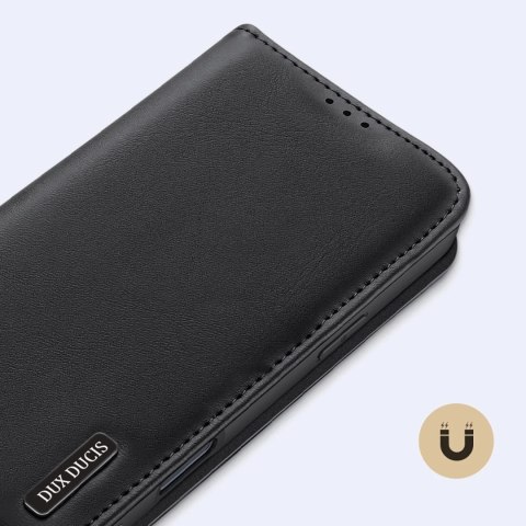 Dux Ducis Etui do iPhone 16 Pro Max Dux Ducis Hivo Skórzane z RFID Czarne Dux Ducis Etui do iPhone 16 Pro Max Dux Ducis Hivo Skórzane z RFID Czarne