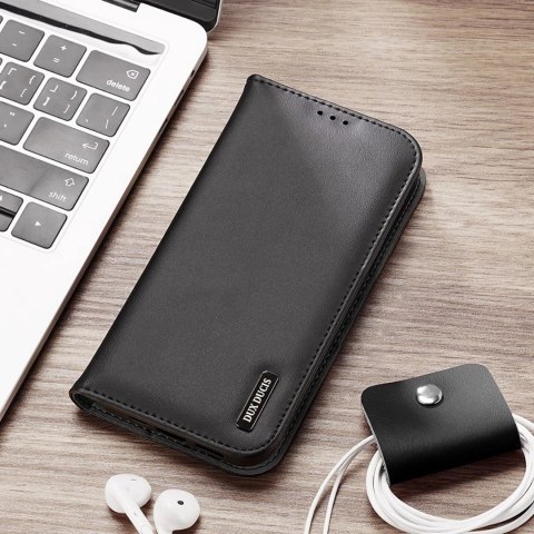Dux Ducis Etui do iPhone 16 Pro Max Dux Ducis Hivo Skórzane z RFID Czarne Dux Ducis Etui do iPhone 16 Pro Max Dux Ducis Hivo Skórzane z RFID Czarne