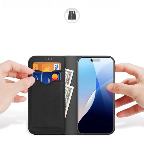 Dux Ducis Etui do iPhone 16 Pro Max Dux Ducis Hivo Skórzane z RFID Czarne Dux Ducis Etui do iPhone 16 Pro Max Dux Ducis Hivo Skórzane z RFID Czarne