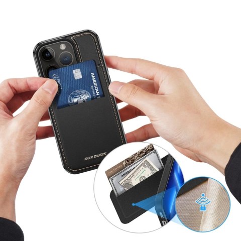 Dux Ducis Etui portfel Dux Ducis Rafi Mag z podstawką 3w1 do iPhone 13 Pro z MagSafe i blokadą RFID - czarne Dux Ducis Etui portfel Dux Ducis Rafi Mag z podstawką 3w1 do iPhone 13 Pro z MagSafe i blokadą RFID - czarne