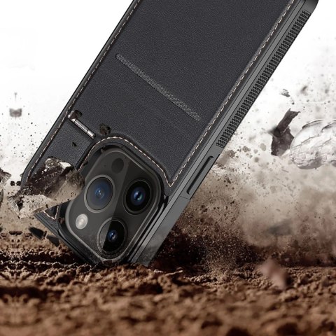 Dux Ducis Etui portfel Dux Ducis Rafi Mag z podstawką 3w1 do iPhone 13 Pro z MagSafe i blokadą RFID - czarne Dux Ducis Etui portfel Dux Ducis Rafi Mag z podstawką 3w1 do iPhone 13 Pro z MagSafe i blokadą RFID - czarne