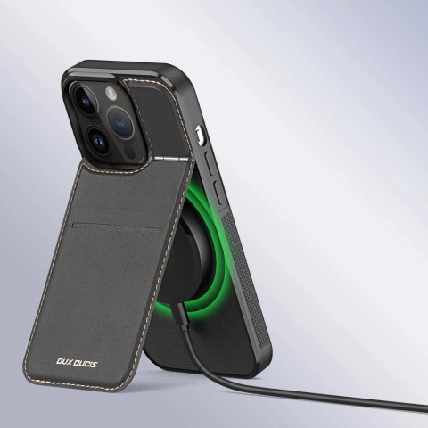 Dux Ducis Etui portfel Dux Ducis Rafi Mag z podstawką 3w1 do iPhone 13 Pro z MagSafe i blokadą RFID - czarne Dux Ducis Etui portfel Dux Ducis Rafi Mag z podstawką 3w1 do iPhone 13 Pro z MagSafe i blokadą RFID - czarne