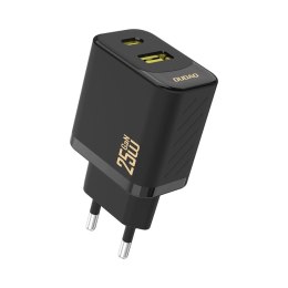 Dudao Ładowarka Dudao 25W GaN USB-A, USB-C | Power Delivery i Quick Charge - Czarna