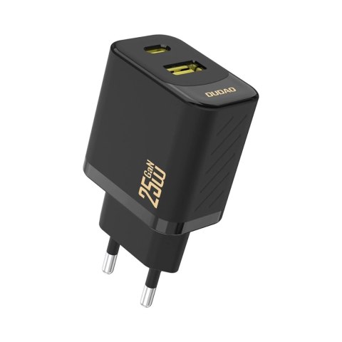 Dudao Ładowarka Dudao 25W GaN USB-A, USB-C | Power Delivery i Quick Charge - Czarna Dudao Ładowarka Dudao 25W GaN USB-A, USB-C | Power Delivery i Quick Charge - Czarna