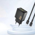 Dudao Ładowarka Dudao 25W GaN USB-A, USB-C | Power Delivery i Quick Charge - Czarna