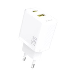Dudao Ładowarka Dudao A26T 25W GaN USB-A, USB-C | Power Delivery, Quick Charge - Biała