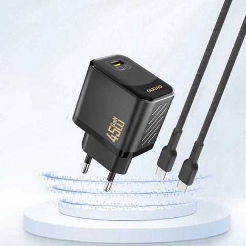 Dudao Ładowarka sieciowa Czarna Dudao A28 GaN 45W USB-C | Szybkie ładowanie Dudao Ładowarka sieciowa Czarna Dudao A28 GaN 45W USB-C | Szybkie ładowanie