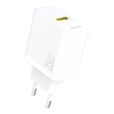 Dudao Ładowarka sieciowa Dudao A27S 25W GaN USB-A | Szybkie ładowanie QC 3.0 - Biała Dudao Ładowarka sieciowa Dudao A27S 25W GaN USB-A | Szybkie ładowanie QC 3.0 - Biała